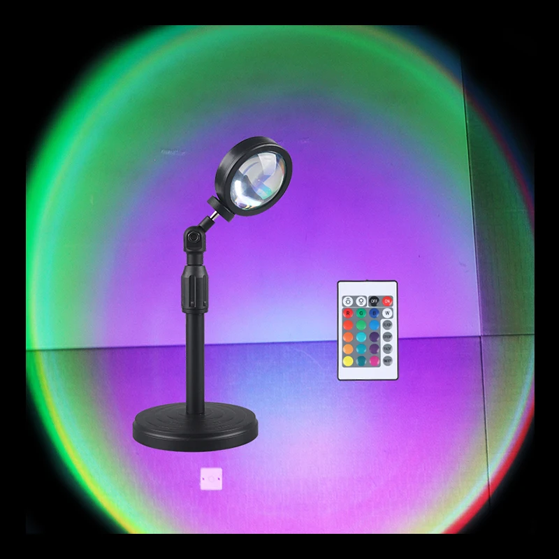 LED smart Rainbow RGB Night lights floor lamp Sunset Light Projection Lamp with remote