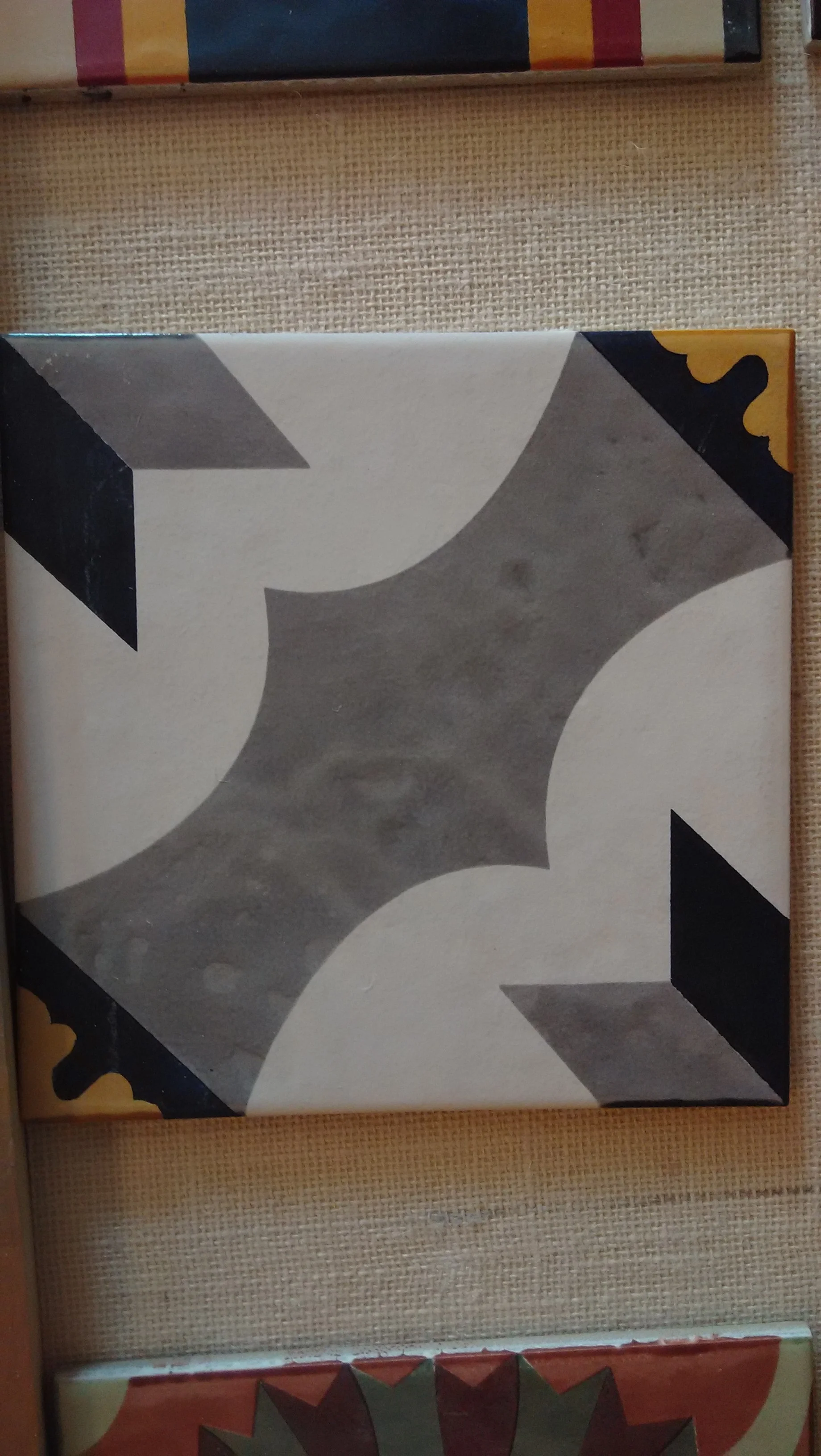 20X20CM High quality handmade design porcelain  flower floor ceramic encaustic cement tile bar counter wall tile