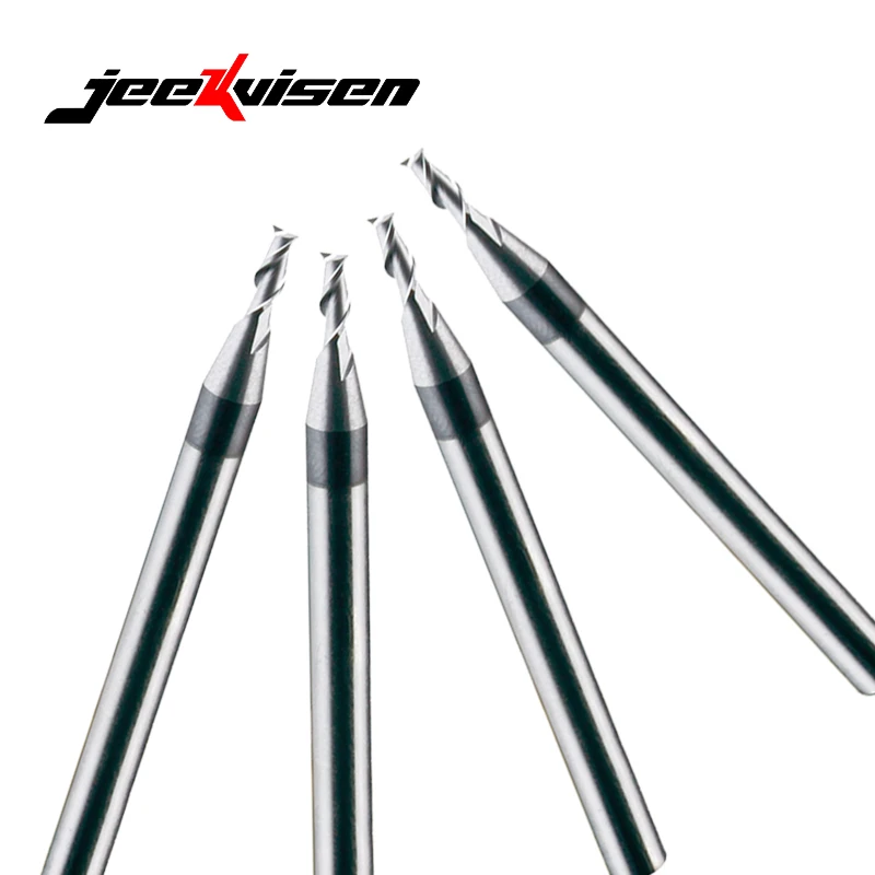 Wear Resistant Cnc Tools Hrc65 2-Flute Flat Milling Cutter For 304/303/316L Stainless Steel Cnc End Mill
