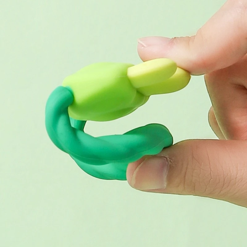 Circular liquid silicone pea shaped baby tether