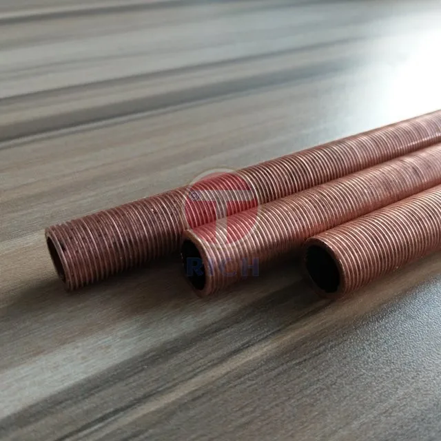 Low Fin Inner Grooved Copper Tube for Air Conditioning fintubes Fin Copper Tube Fin Heating Tube