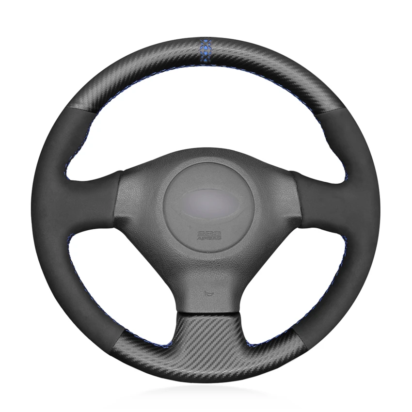 Customized Durable Car Accessories Auto Suede Carbon Fiber Car Steering Wheel Cover for Subaru Forester 2005-2008 Impreza WRX