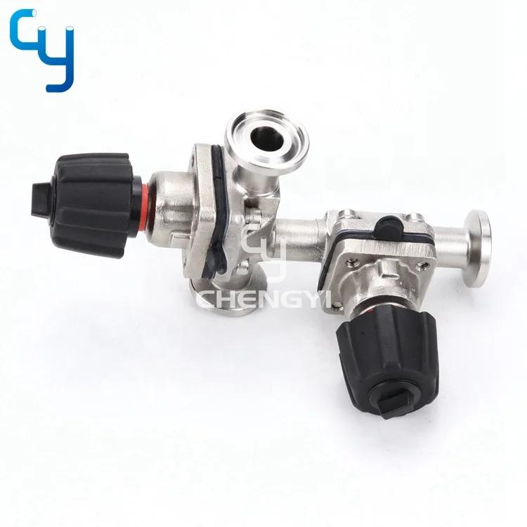 Sanitary mini type combined manual diaphragm valve