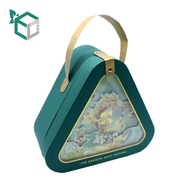 Wholesale Custom Dragon Boat Festival Triangle Paper Boxes Three-Dimensional Zongzi Food Packaging Preserved 3D Gift Box