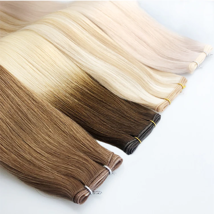 2024 Top Quality Remy Human European Genius Weft Hair Extensions Double Drawn Russian Hair