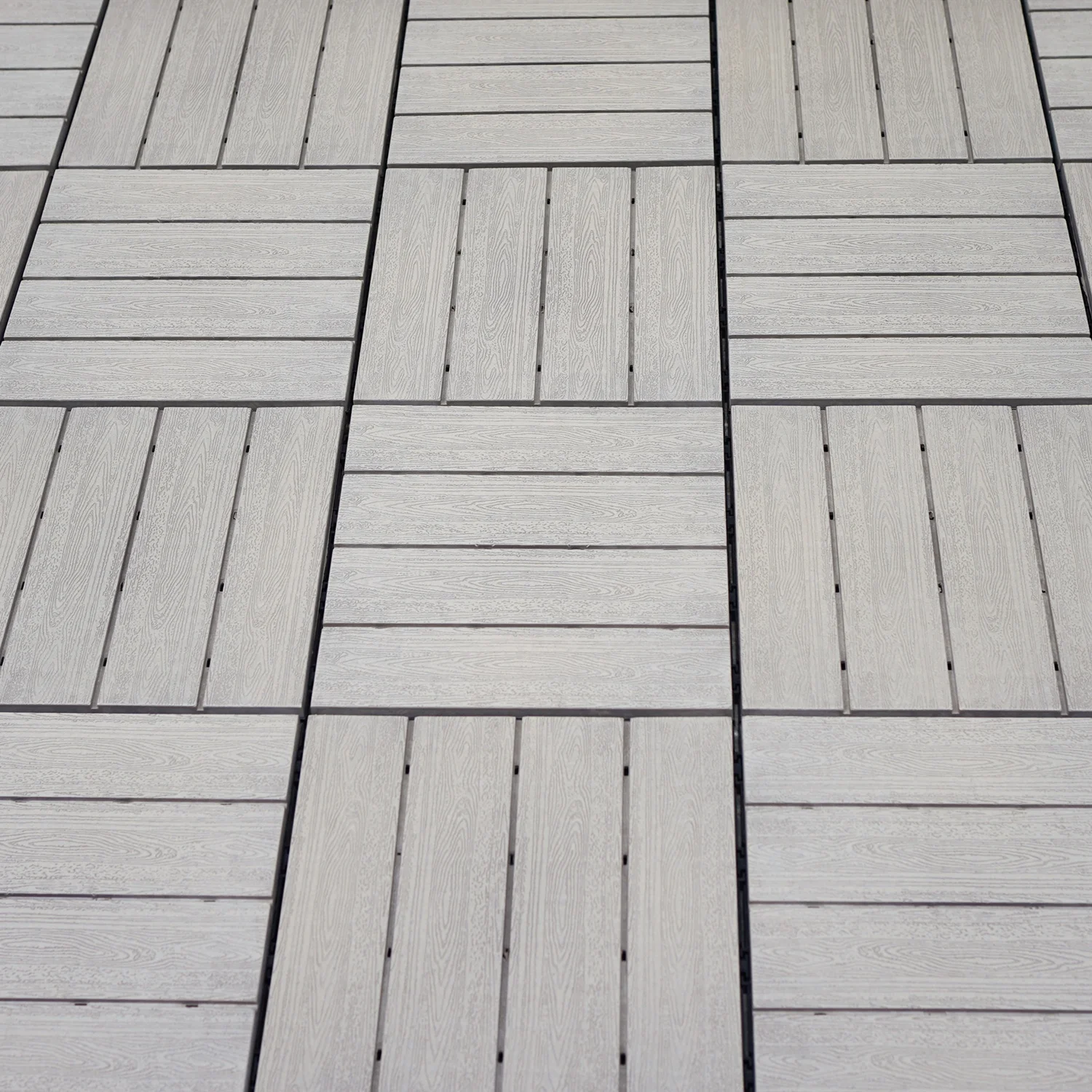 Outdoor WPC Composite Deck Tile for Balcony DIY Decking XF-N002 300*300*25 mm