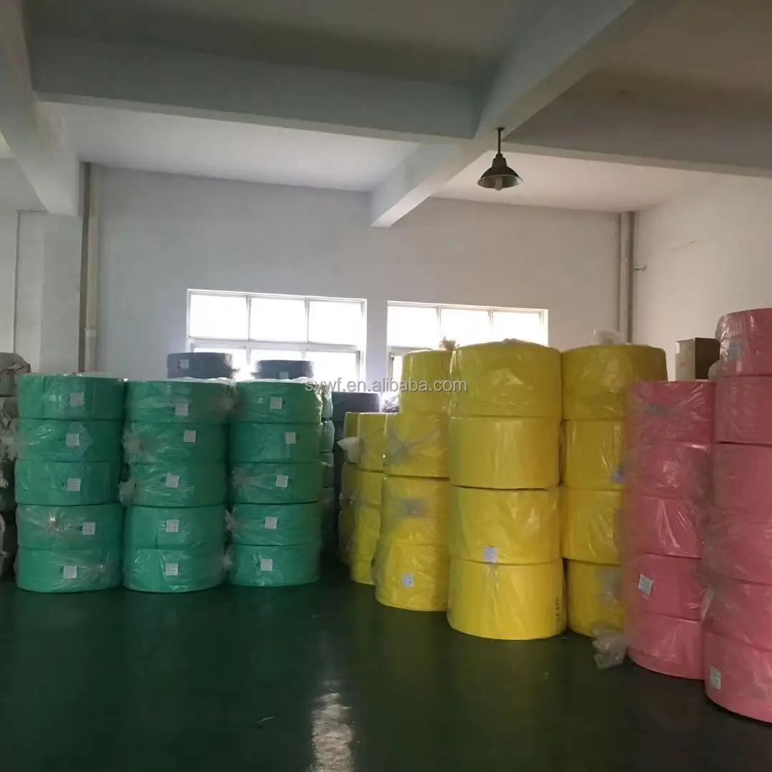 Рулон перфорированной ткани, бытовая ткань с иглой, Нетканая ткань для уборки с упаковкой в термоусадочную пленку