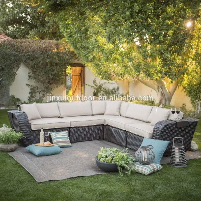 Modern deluxe all weather patio rattan weaving  furniture JX-3918