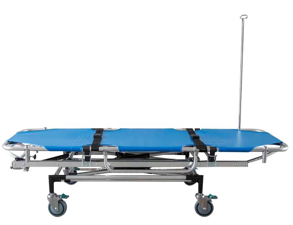 High Quality Hospital Patient transfer Aluminum Adjustable Emergency Ambulance Stretcher Rescue Bed