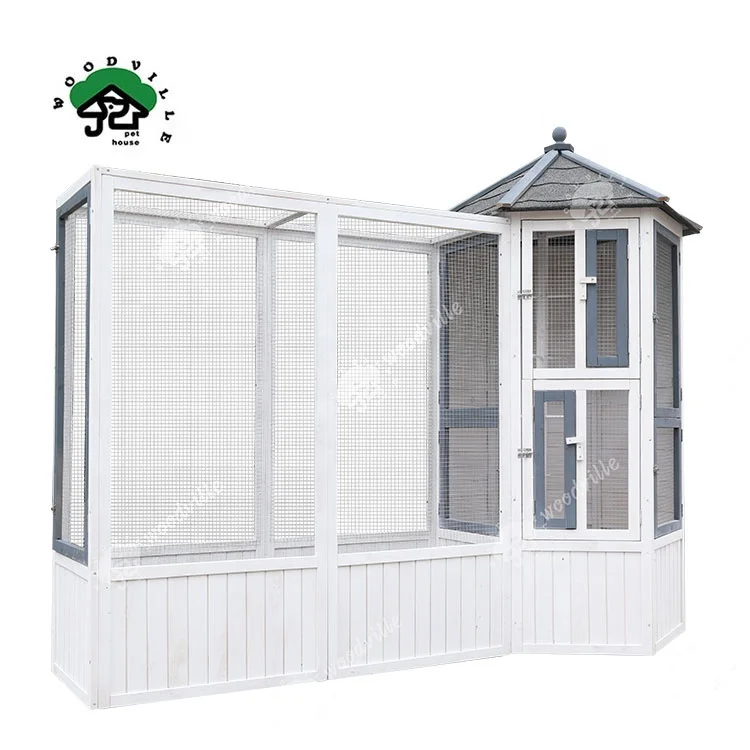 Cheap Wooden Bird Cage Outdoor Decorative Bird Cages Wholesale Pet Accessories