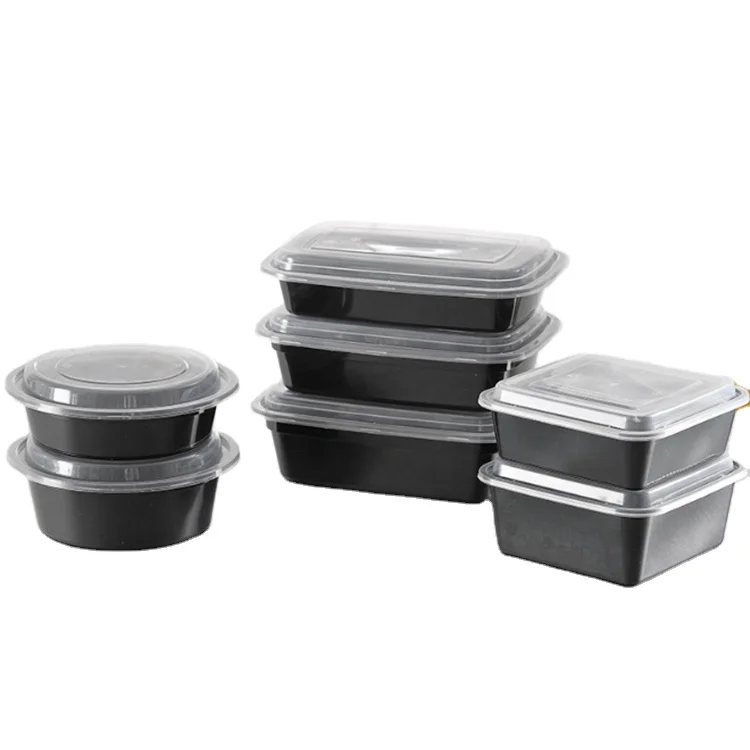 Disposable Microwavable Containers Home Lunchbox 22oz Plastic Takeaway Packaging Box