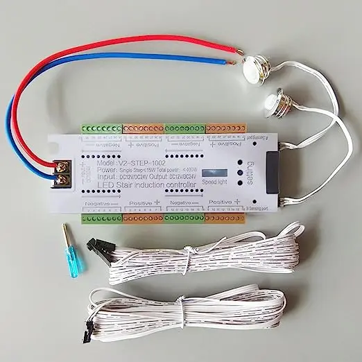 Светодиодный датчик движения контроллер лестничного света 32 DC12-24V автоматический шаговый системы для освещения
