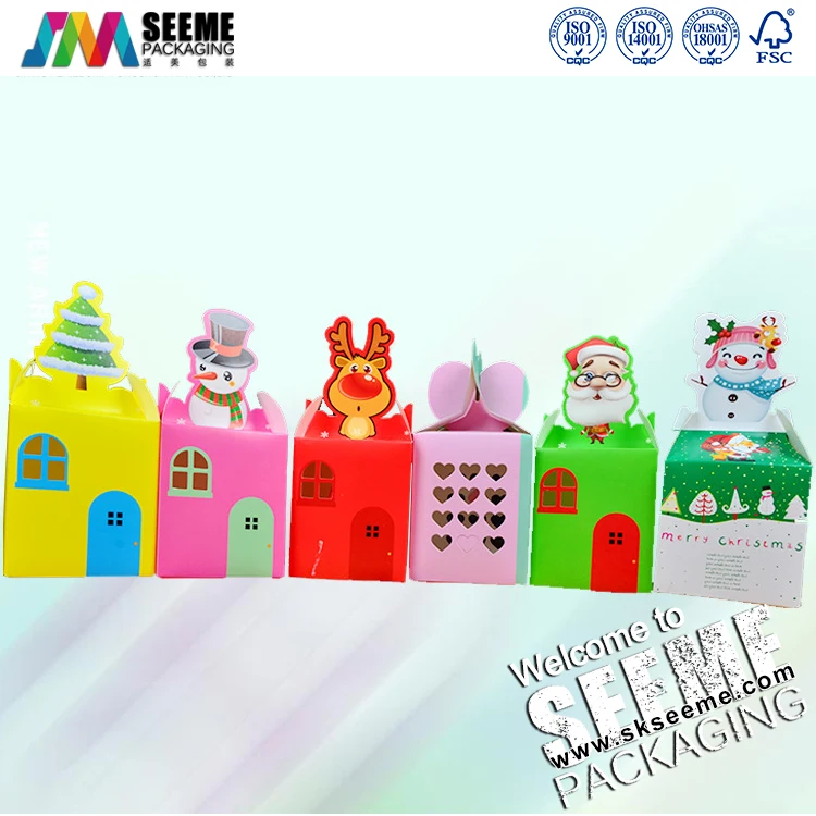 Packaging Boxes Christmas Gift Box Candy Cookie Chocolate Gift Paper Cardboard Paper Wholesale Christmas Art Paper Customized