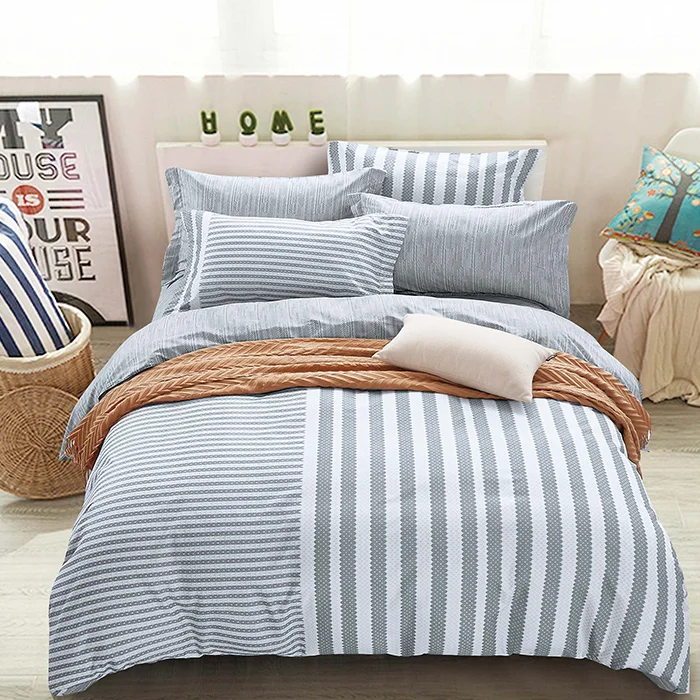 Yarn Dyed Plaid Stripe Bedding set Bed sheet Quilt cover set