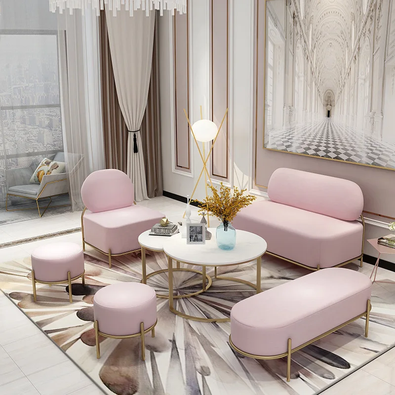 Beauty Salon Long Waiting Chair/comfortable Salon Waiting Sofa