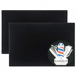 Personal Customized Hair Barber Mat Salon Flexible PVC Rubber Nonslip Salon hairdressing Barber Mat for Clippers Salon Tools
