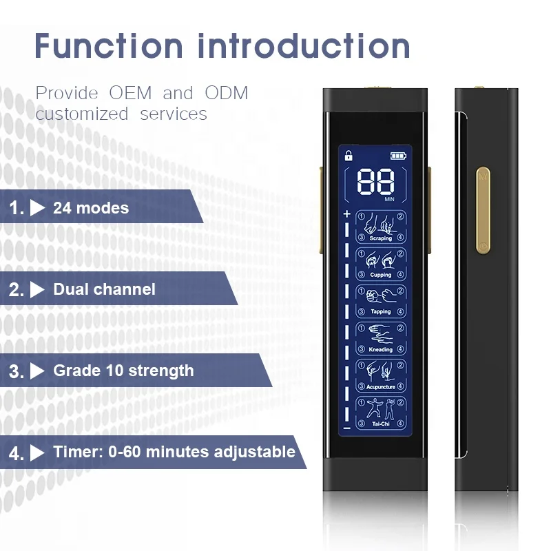 2021 Portable Muscle Stimulation Massager Physical Therapy Equipment / Dual Channel Electric Stimulation TENS Machine
