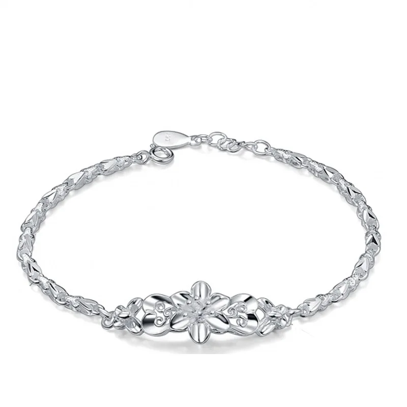 
NAKAMURA S999 Sterling Silver Bracelet For lady Butterfly love Flower Jewelry 