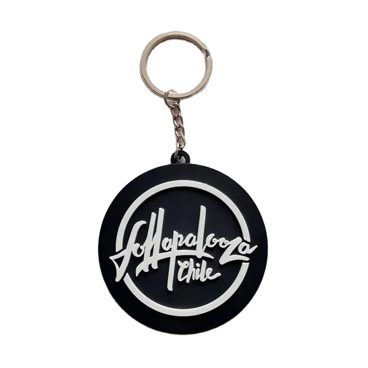 Пользовательский логотип, новый мягкий ПВХ резиновый брелок, дизайн, пустой круглый брелок