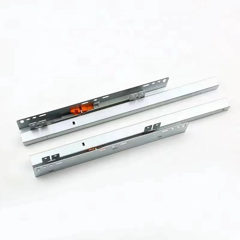2 Fold Self Locking Invisibal Hydraulic Telescopic Drawer Runner Slides Undermount Drawer Slides Guides With Pin