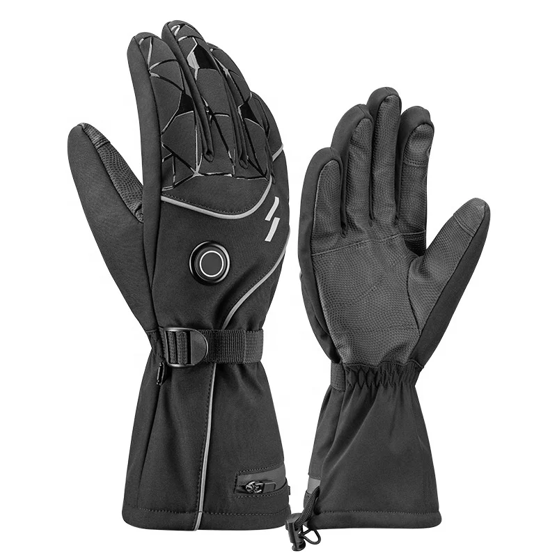 Men Women Rechargeable Battery Thermal Mittens Waterproof Winter Touch screen Gloves Warm Electric Heated Gloves
