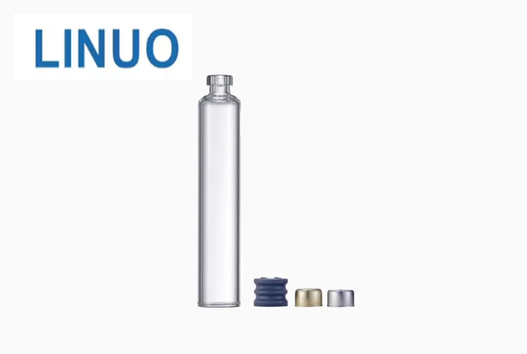 1.5ml 3ml clear borosilicate glass cartridge with plunger and aluminium cap for insulin medicine