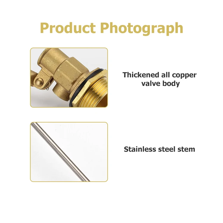 level switches operated threaded connection 15mm water tank floating brass ball valve 1/2