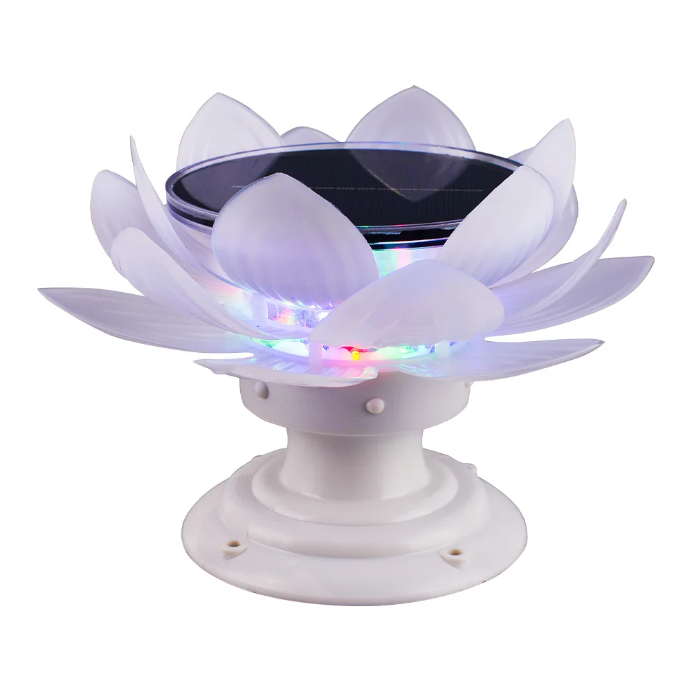 Dingdian LED Solar Lotus Lamp Outdoor Waterproof IP65 Solar Lighting Remote &Light Control RGB Color  Garden  LED Night Lighting