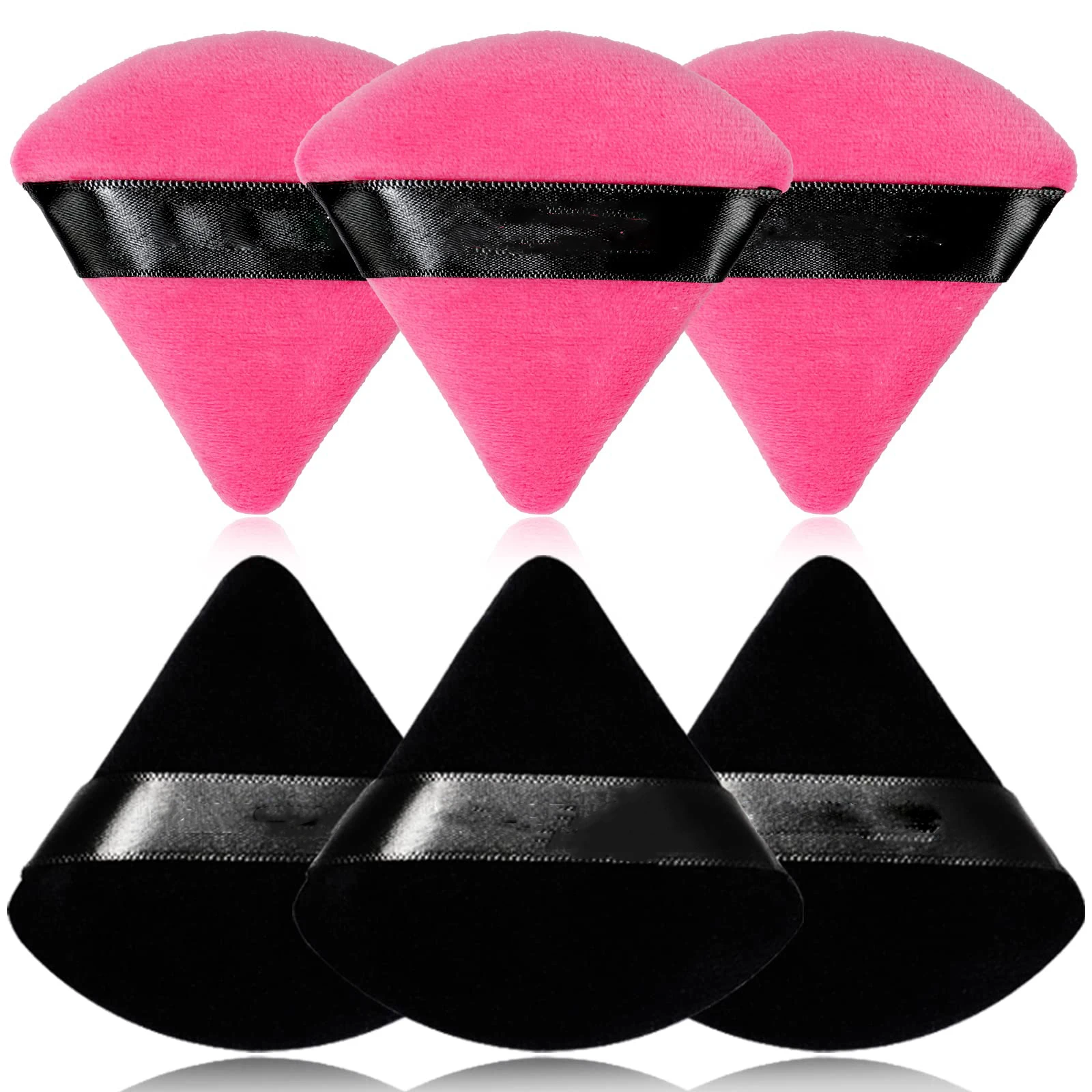 8Pcs of Triangular Powder Puff Makeup Sponges Super Soft Velvet Cosmetic Beauty Puff For Contouring And Eye Beauty Blender Puff