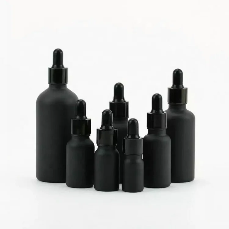 
Black Matte Glass UV Resistant Eye Dropper Bottles,UV Safe Bottles for Essential Oils and Aromatherapy 