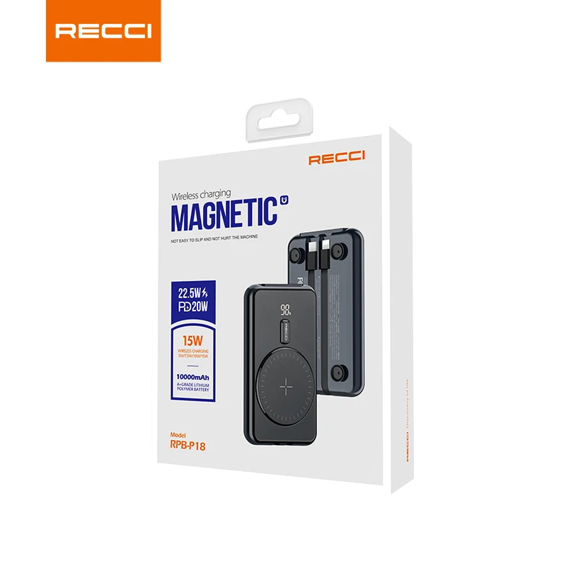 Mini Portable 10000mAh Magnet Powerbank PD 20W Fast Charging Battery Station Phone 15W Magnetic Wireless Charger Power bank