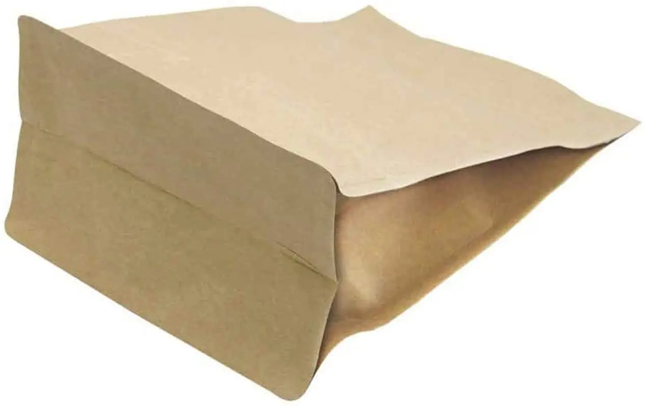 New whole eight edge-sealing packaging flat bottom white kraft paper coffee bagasse with valve