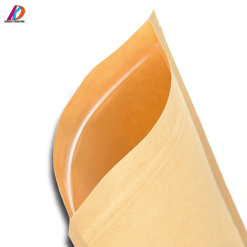 Factory supply custom kraft paper packaging bag stand up pouch with window
