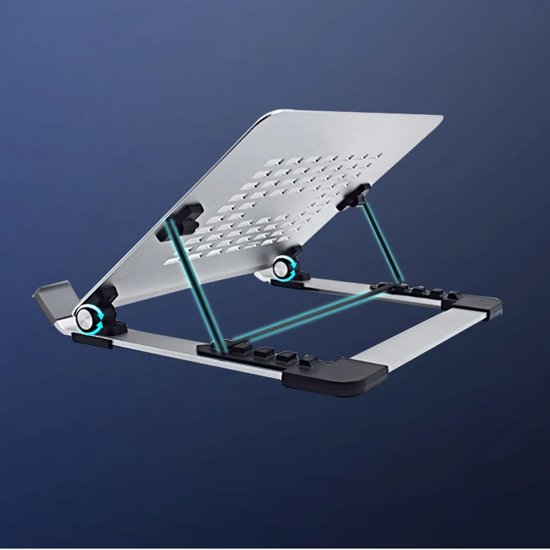 Factory High Quality Notebook Holder Portable Folding Adjustable Table Aluminum Alloy Laptop Stand