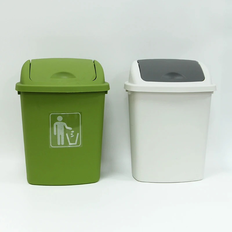 High quality 25L Large Home Use Kitchen Plastic Trash Can Indoor Push Lid Rubbish Bin Garbage Container