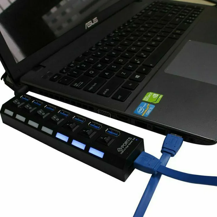 4/7-порт USB 3 0 концентратор с отдельными выключателями питания и светодиоды
