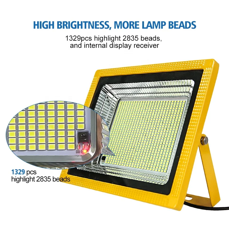1000w lamp Outdoor Twin Flood Light One Solar Panel Ip65 1000 Watt Led Flood Light