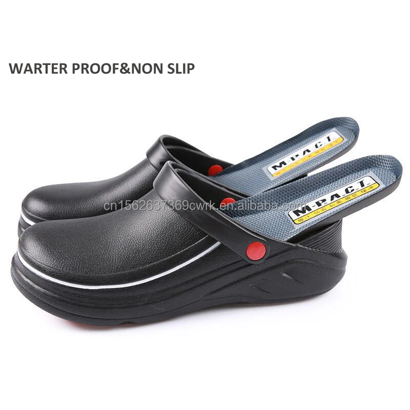 Waterproof Non-slip Chef Shoes For Men Garden Shoes Rubber Sandals Restaurant Working Hospital Nursing kitchen work shoes