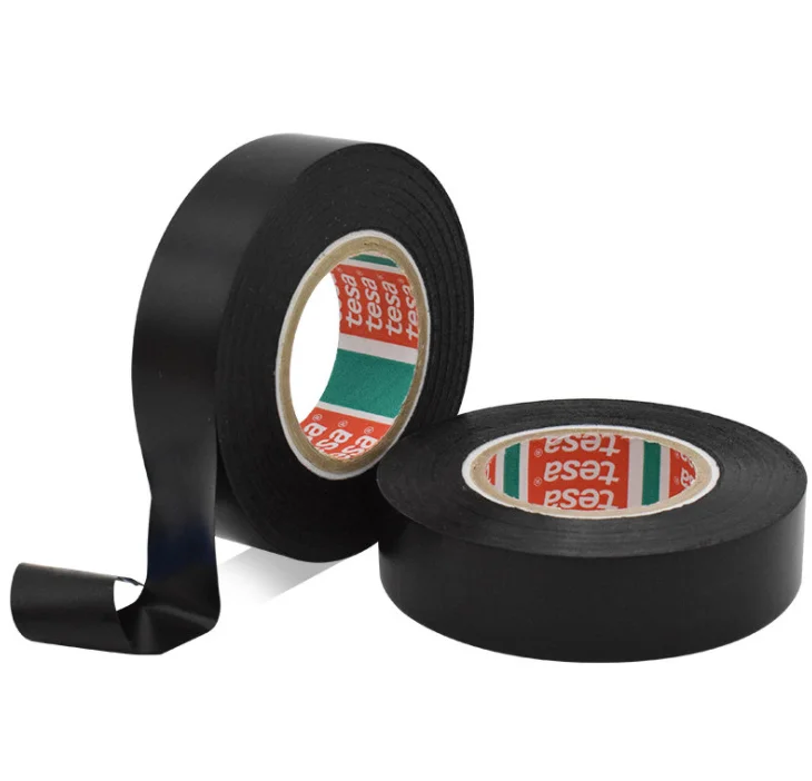 superior quality waterproof tesa 4651 0.31mm thickness black&sliver acrylic coated duct cloth adhesive tape for Pipe seal
