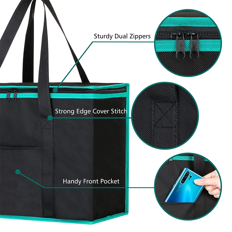 Tote Insulated Wine Cooler Bag Custom Logo Waterproof Shoulder Lunch Cooler Bag For Picnic Camping