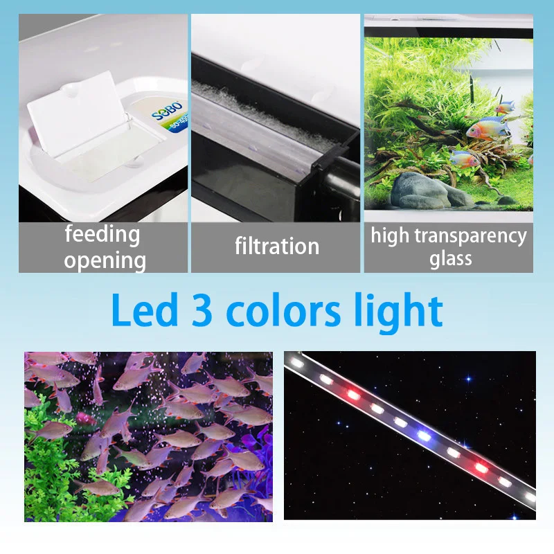 Living room office car glass Landscaping indoor mini fish tank clear indoor fish aquarium