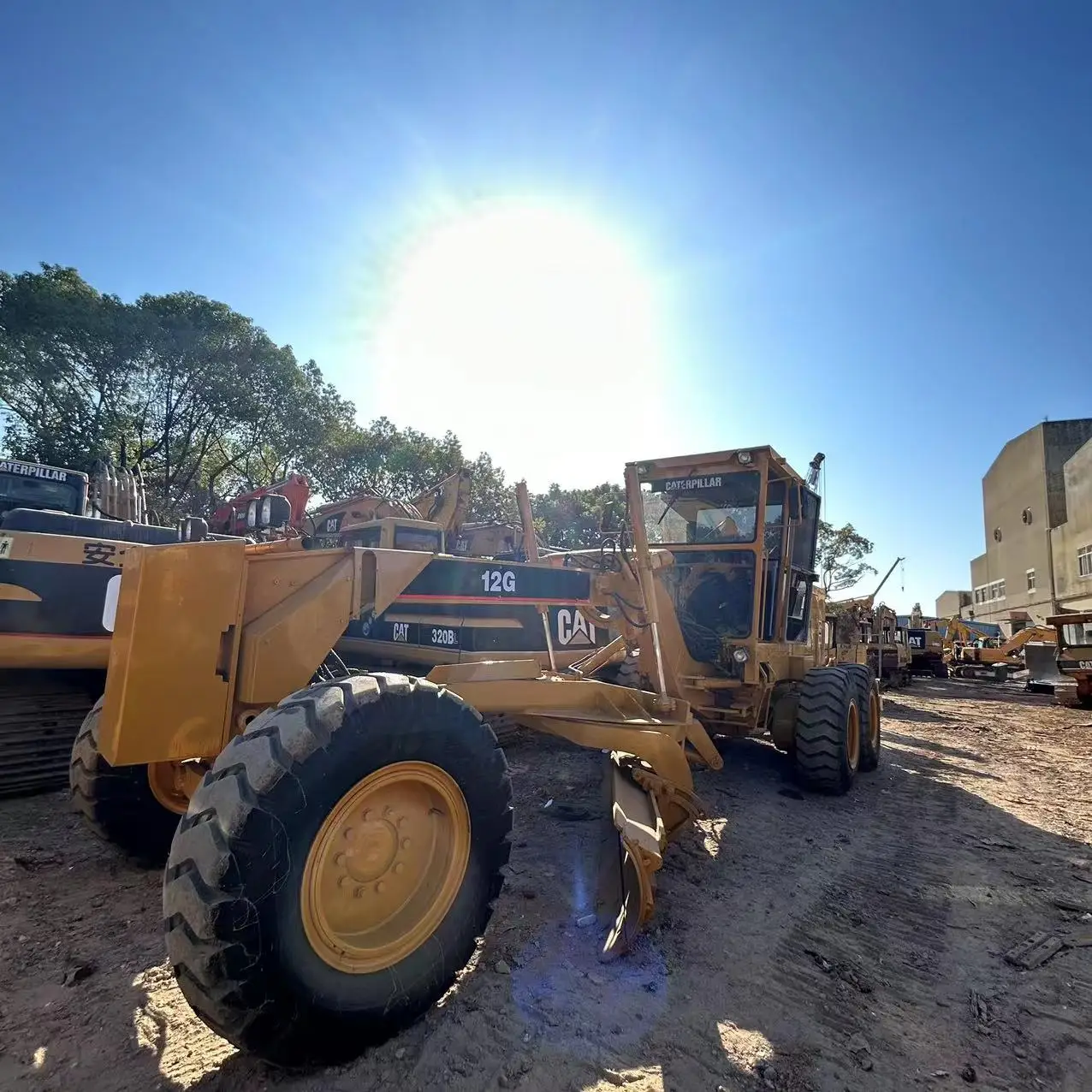 Original Japan Used Cat 12G motor loader Caterpillar 12G excavator easy to operation low maintenance cost