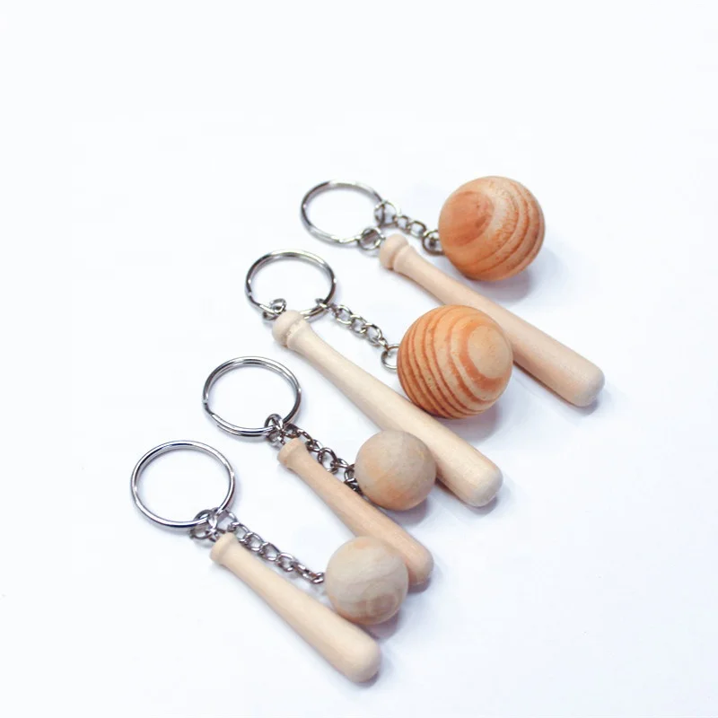 2024 Hot Selling New Creative Baseball key chain Factory Custom Baseball Stick DIY Accessories