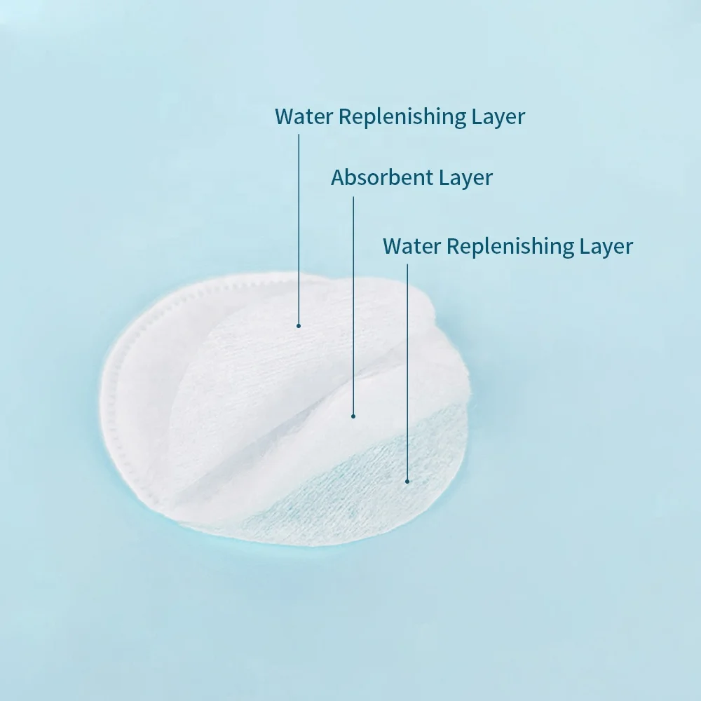 Hot Sale Facial Makeup Remover Cosmetic Pads Customizable Disposable Microfiber Round Cotton Pads