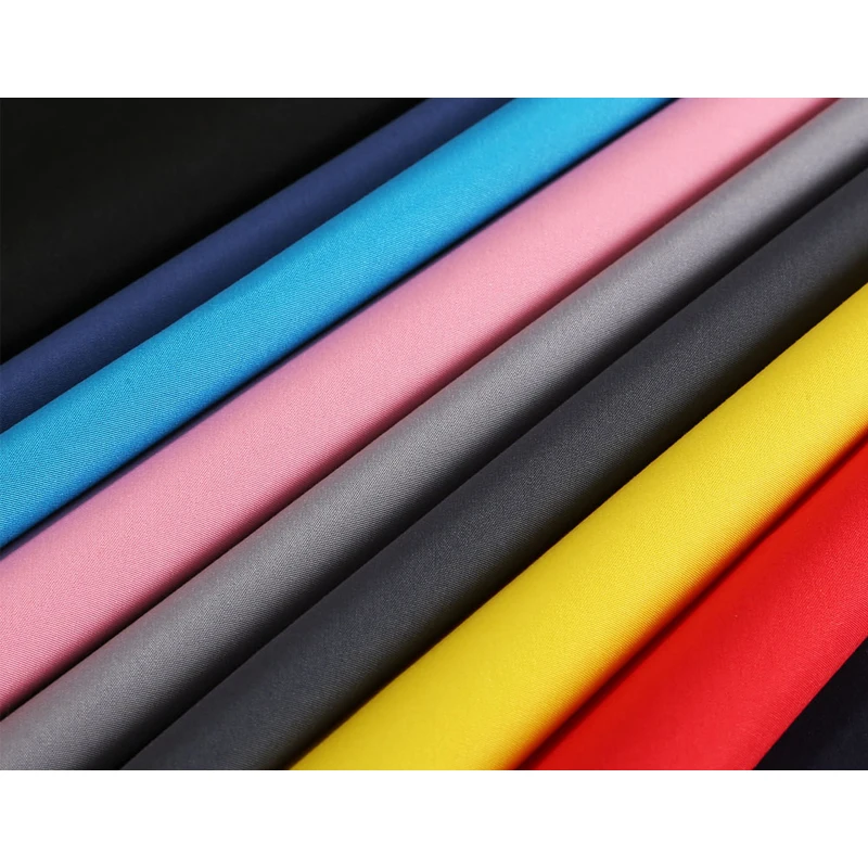 PA Coated Plain Solid Color Soft Polyester Peach Skin Satin Fabric 150cm Wide