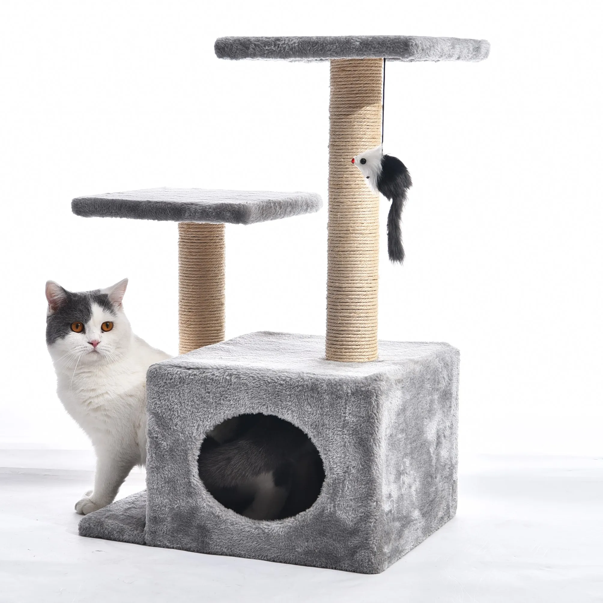 Pet Star durable comfortable natural cat tree scratcher tower condo
