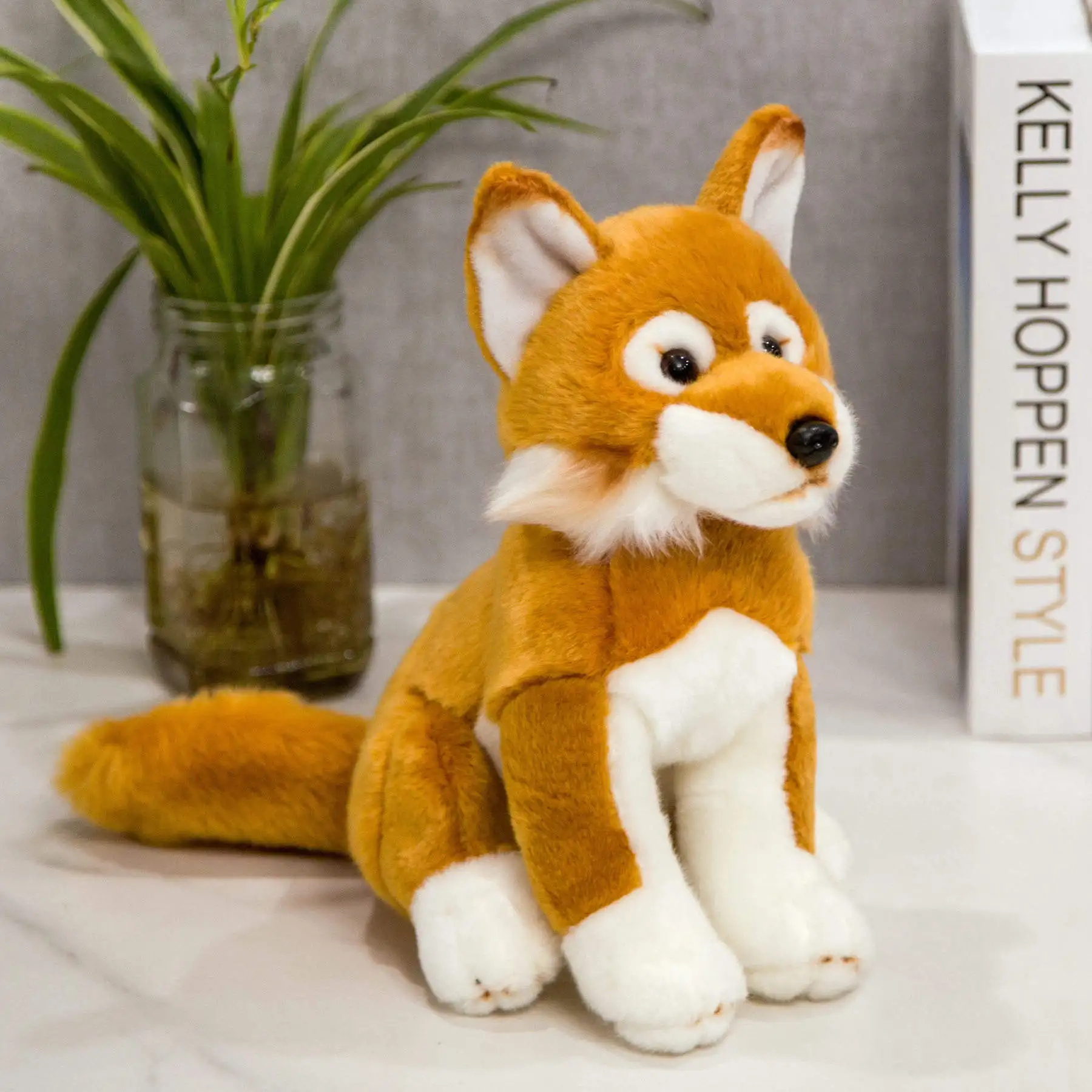 Realistic peluche animal stuffed fox plush toy Wholesale soft cute stuffed animals fox