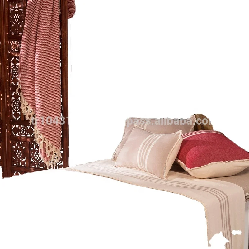 High Quality Turkish Cotton Handloom Peshtemal Throw Bedding Double Sided Sofa Cover Rich Colors Beautiful Bed Cover