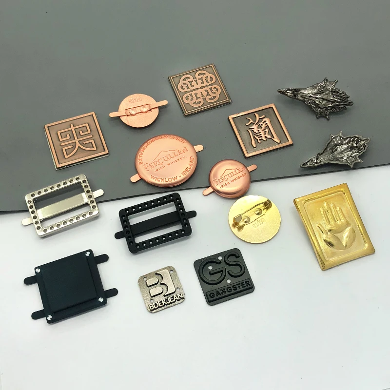 Engraved Metal Bag Handbag Label Custom Brand Name Logo Maker Hand Bag Metal Logo Label for Bag