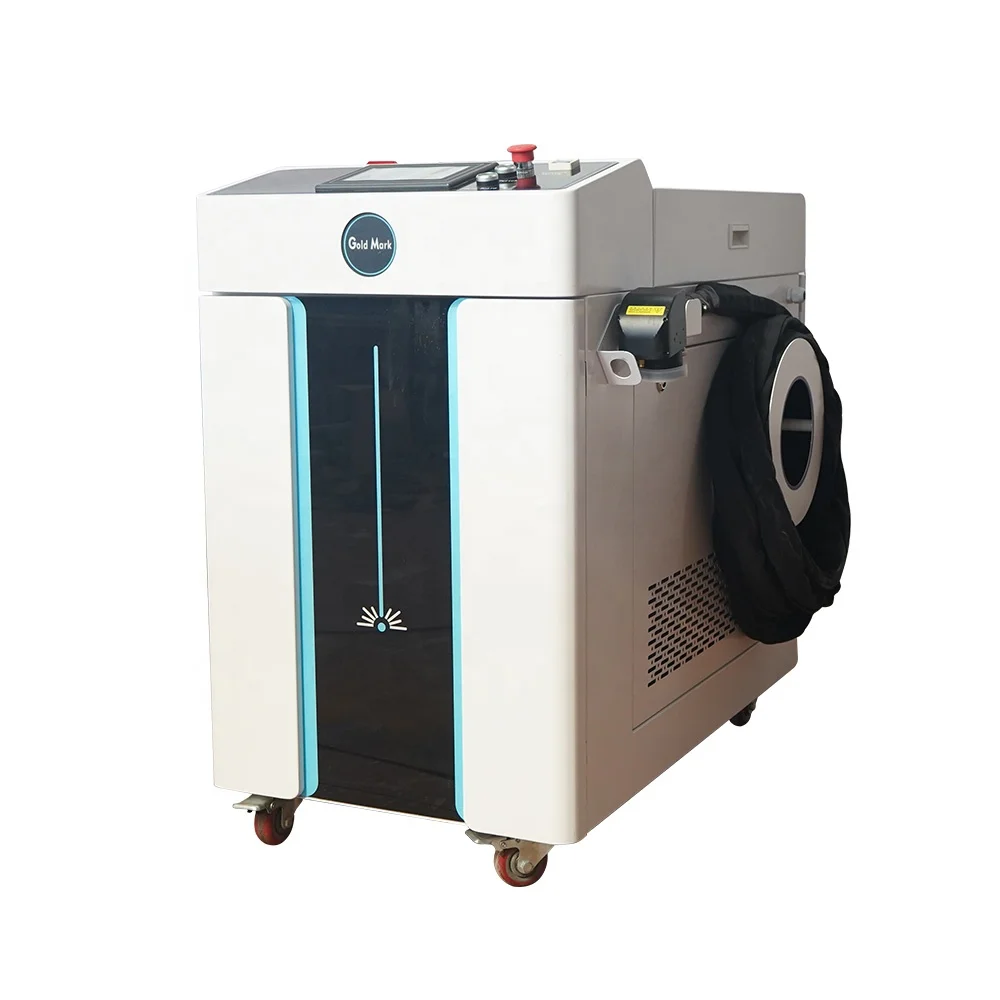 2000W 7 cleaning shapes 300mm width Raycus laser S&A water chiller portable laser cleaning machine